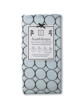 Пеленка детская тонкая SwaddleDesigns Маркизет Blue w/BR Mod C