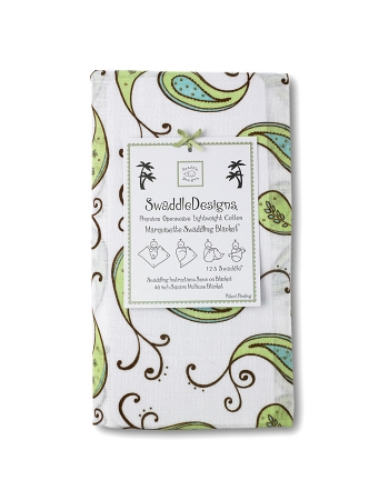 Пеленка детская тонкая SwaddleDesigns Маркизет Kiwi Paisley