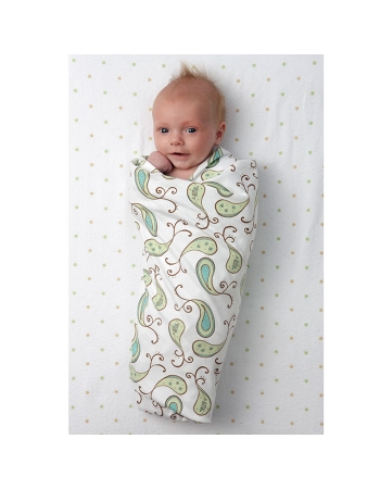 Пеленка детская тонкая SwaddleDesigns Маркизет Kiwi Paisley