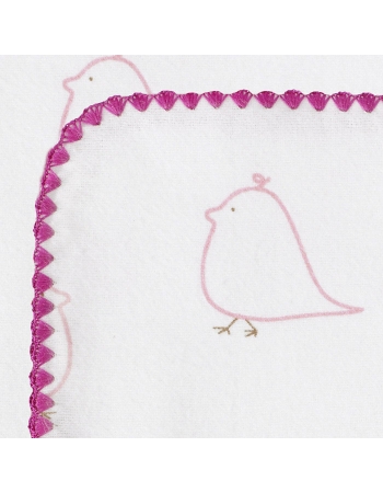 Фланелевая пеленка для новорожденного SwaddleDesigns Pink Chickies