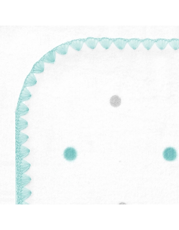 Фланелевая пеленка для новорожденного SwaddleDesigns SC/Sterling Lt Dot