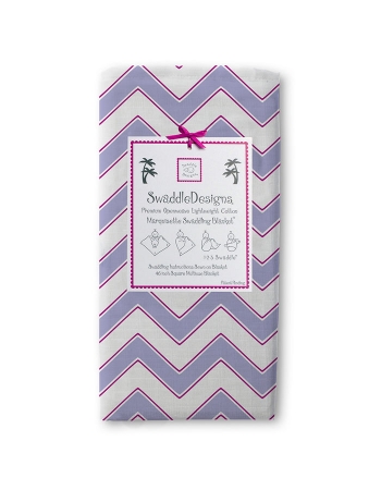Пеленка детская тонкая SwaddleDesigns Маркизет Lavender Chevron