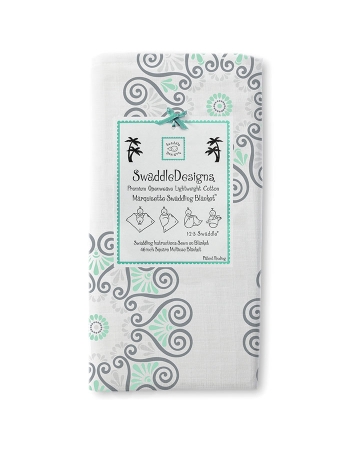 Пеленка детская тонкая SwaddleDesigns Маркизет Маркизет SeaCrystal Medallions