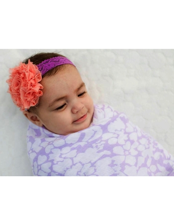 Пеленка детская тонкая SwaddleDesigns Маркизет Lavender Lush