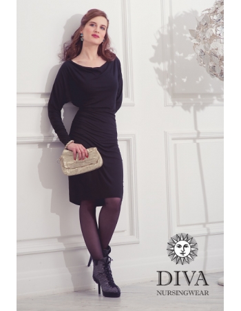 Платье для кормящих и беременных Diva Nursingwear Paola, цвет Nero