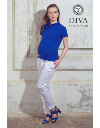 Топ для кормления Diva Nursingwear Polo, цвет Azzurro