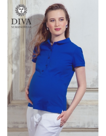 Топ для кормления Diva Nursingwear Polo, цвет Azzurro