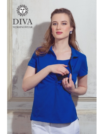 Топ для кормления Diva Nursingwear Polo, цвет Azzurro