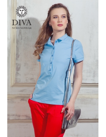 Топ для кормления Diva Nursingwear Polo, цвет Celeste