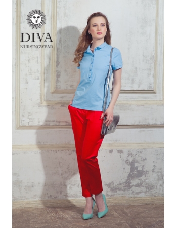 Топ для кормления Diva Nursingwear Polo, цвет Celeste