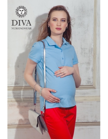 Топ для кормления Diva Nursingwear Polo, цвет Celeste