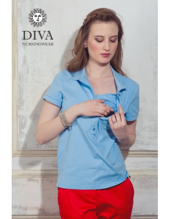 Топ для кормления Diva Nursingwear Polo, цвет Celeste