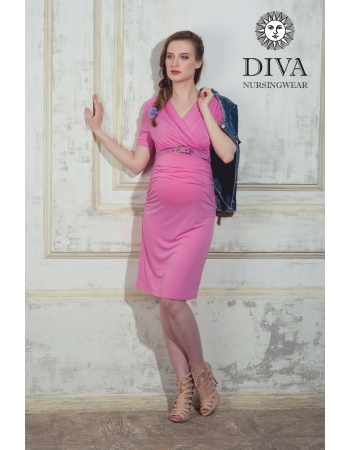 Платье для кормящих и беременных Diva Nursingwear Lucia кор.рукав, Rose