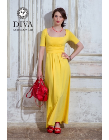 Платье для кормящих и беременных Diva Nursingwear Stella Maxi, Limone
