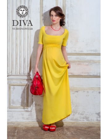 Платье для кормящих и беременных Diva Nursingwear Stella Maxi, Limone