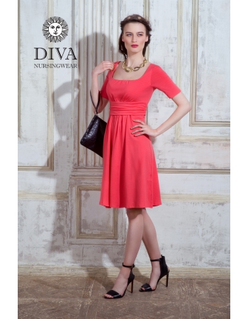 Платье для кормящих и беременных Diva Nursingwear Stella, Corallo