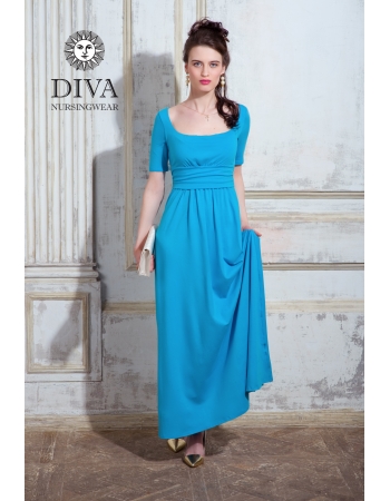 Платье для кормящих и беременных Diva Nursingwear Stella Maxi, Celeste