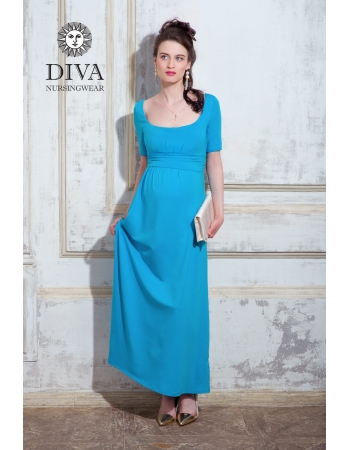 Платье для кормящих и беременных Diva Nursingwear Stella Maxi, Celeste