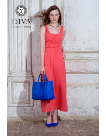 Сарафан для кормящих и беременных Diva Nursingwear Alba Maxi, Corallo