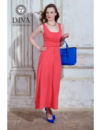 Сарафан для кормящих и беременных Diva Nursingwear Alba Maxi, Corallo