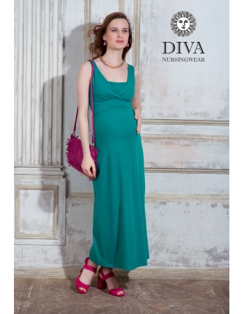 Сарафан для кормящих и беременных Diva Nursingwear Alba Maxi, Smeraldo