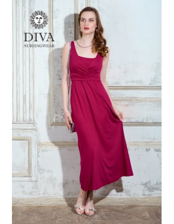 Сарафан для кормящих и беременных Diva Nursingwear Alba Maxi, Berry