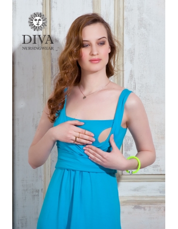 Сарафан для кормящих и беременных Diva Nursingwear Alba Maxi, Celeste