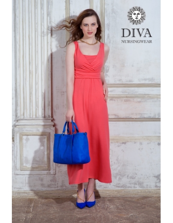 Сарафан для кормящих и беременных Diva Nursingwear Alba Maxi, Corallo