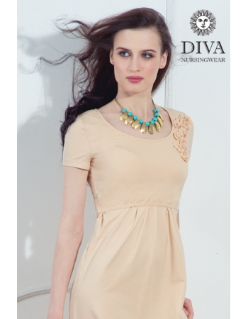 Платье для кормящих и беременных Diva Nursingwear Dalia, цвет Grano