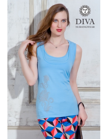 Топ для кормления Diva Nursingwear Eva Print, цвет Celeste