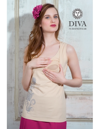 Топ для кормления Diva Nursingwear Eva Print, цвет Grano