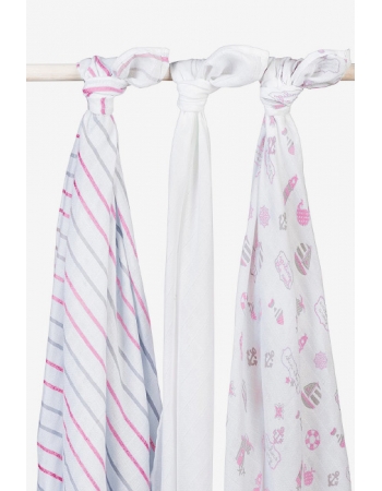 Муслиновые пеленки для новорожденных Jollein, Girls at sea (Девочки на море)