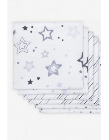 Муслиновые пеленки для новорожденных Jollein средние, Stardust grey, Звездная пыль