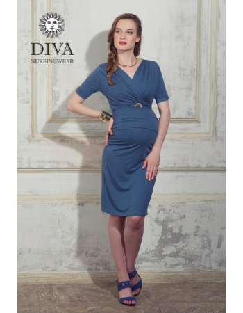 Платье для кормящих и беременных Diva Nursingwear Lucia кор.рукав, Notte