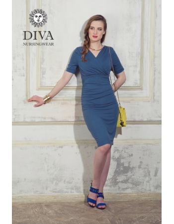Платье для кормящих и беременных Diva Nursingwear Lucia кор.рукав, Notte