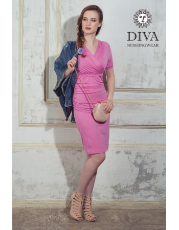 Платье для кормящих и беременных Diva Nursingwear Lucia кор.рукав, Rose