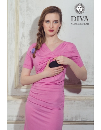 Платье для кормящих и беременных Diva Nursingwear Lucia кор.рукав, Rose