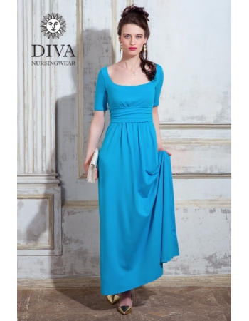 Платье для кормящих и беременных Diva Nursingwear Stella Maxi, Celeste