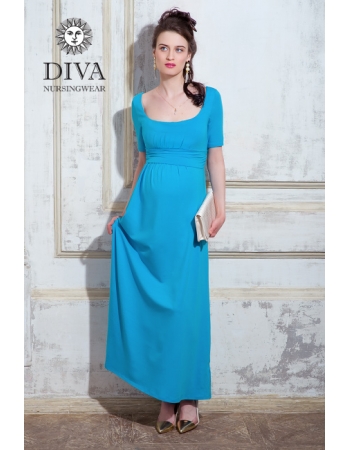 Платье для кормящих и беременных Diva Nursingwear Stella Maxi, Celeste