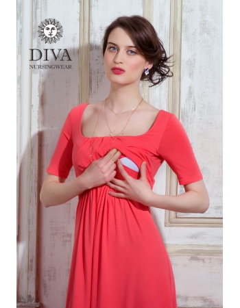 Платье для кормящих и беременных Diva Nursingwear Stella, Corallo