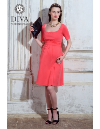 Платье для кормящих и беременных Diva Nursingwear Stella, Corallo