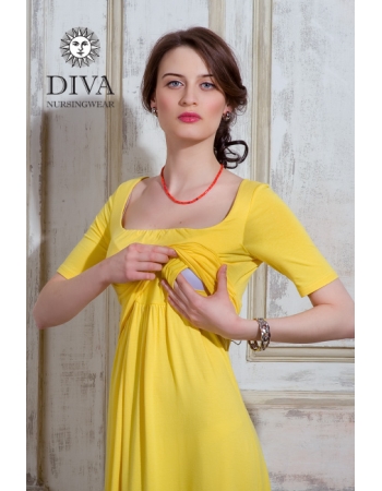 Платье для кормящих и беременных Diva Nursingwear Stella Maxi, Limone