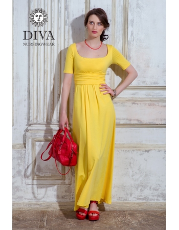 Платье для кормящих и беременных Diva Nursingwear Stella Maxi, Limone