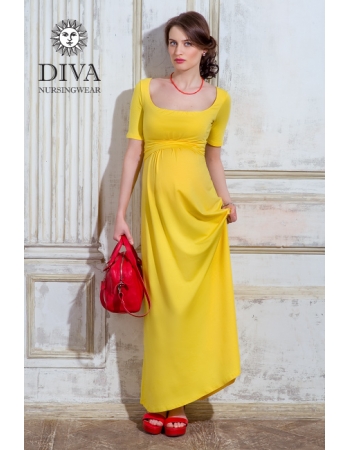 Платье для кормящих и беременных Diva Nursingwear Stella Maxi, Limone