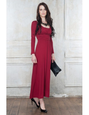 Платье для кормящих и беременных Diva Nursingwear Alba Maxi дл.рукав, цвет Berry