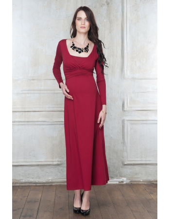 Платье для кормящих и беременных Diva Nursingwear Alba Maxi дл.рукав, цвет Berry