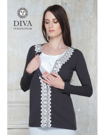 Кардиган для кормящих и беременных Diva Nursingwear Enrica, цвет Grafite