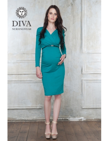 Платье для кормящих и беременных Diva Nursingwear Lucia, цвет Smeraldo