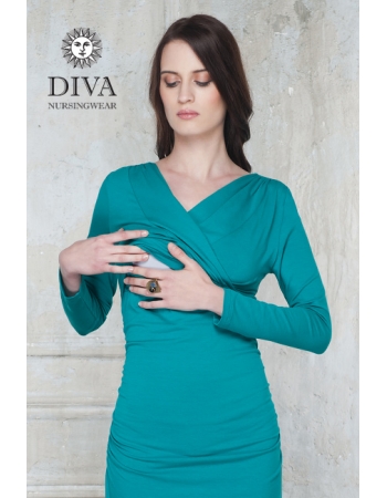 Платье для кормящих и беременных Diva Nursingwear Lucia, цвет Smeraldo