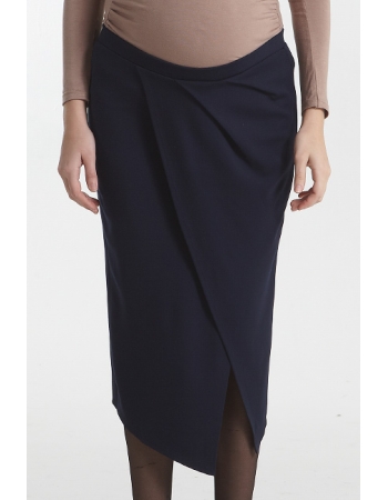 Юбка для беременных и родивших Mothers en Vogue Midi Draped, синий (Navy)